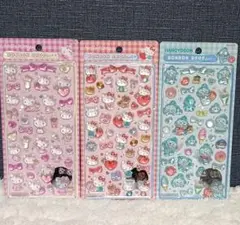 ボンボンドロップシール　サンリオ　正規品　キティ　ハンギョドン　ピンク　赤