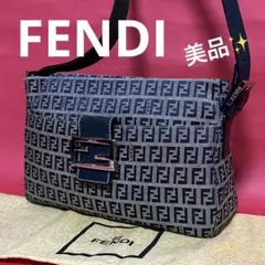 美品✨FENDI フェンディ マンマバゲット ズッキーノ柄 ネイビー