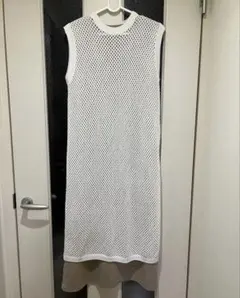 最終値下げ　PLST レイヤード ノースリーブ メッシュ トップス