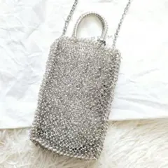 美品✨アデッソ ミニアトゥーラ カーキ シルバー ショルダーバッグのサムネイル