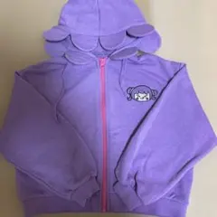 しなこちゃん紫色 フラワーデザイン パーカー