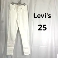 【美品】リーバイス 721 ハイライズスキニー デニムパンツ ホワイト 25のサムネイル