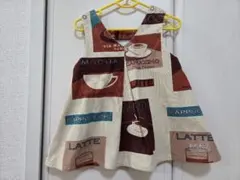 nino　コーヒー柄 ジャンパースカート