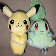 ポケモン プチぬいぐるみ Vol.2 チコリータ　ポケモンセンター/ピカチュウ