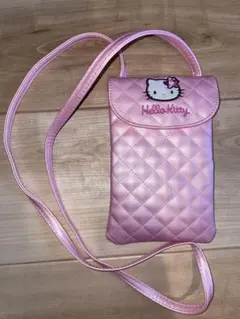 ハローキティ当たりくじ　スマホショルダーバッグ ピンク　キルティング　新品未使用
