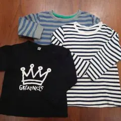 【西松屋】【UNIQLO】 トレーナー２枚　ロンT１枚 95〜100cm