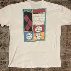 90's arena バレーボール プリント Tシャツ ホワイトのサムネイル