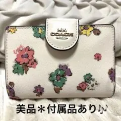 希少柄＊COACH 花柄 二つ折り財布 正規品