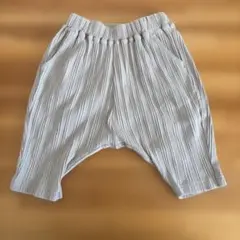 GU　ストライプ ハーフパンツ ゴムウエスト ストレッチ生地