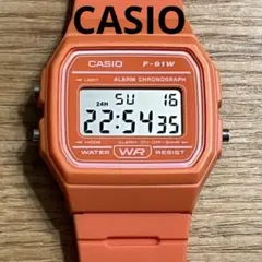 希少カラー★CASIO F-91W オレンジ腕時計　チプカシ