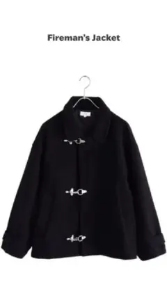 M 目立った傷等無し LILL ショート丈メルトンファイヤーマンブルゾン 黒