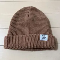 《AZUL by moussy》 ニット帽 ビーニー ブラウン　レディース　秋冬