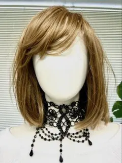 エレガントな黒のビーズチョーカー