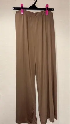 ブラウン ガウチョパンツ 軽量素材