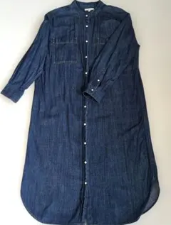 スタジオクリップ　バンドカラーデニム シャツワンピース　М