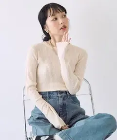 【新品タグなし】FREAK’S STOREウォッシャブルクルーネックニット