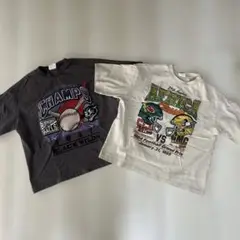 BREEZE 野球とフットボールのワッペンTシャツ2枚セット