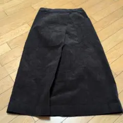 コーデュロイ　ロングスカート　ダークブラウン