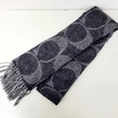COACH コーチ シグネチャー柄 マフラー ブラック