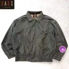 80s DAKS 薄手中綿ジャンパー　L 緑　玉虫色　ピーチスキンcityboy