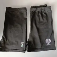 キッズ オーバーパンツ 135cm ブラック 2枚セット
