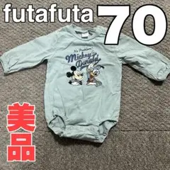 【美品】長袖ロンパース　バースデイ　futafuta ミッキー　70センチ