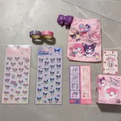 マイメロディ・クロミ キャラクターグッズセット ぷくっとシール入り