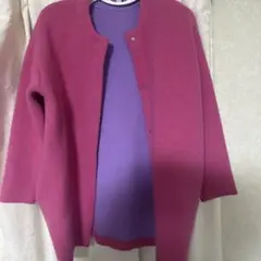 ELENDEEK ラクーンカーディガン　ピンク　パープル