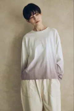 YARRA NEU グラデ染め長袖カットソー ロングTシャツ キナリノモール