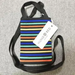 【新品・送料無料・即購入OK】HUNDRED ニットショルダーバッグ／ボーダー