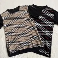 バーバリーブラックレーベル ノバチェック Ｔシャツ サイズ２/M ２枚セットのサムネイル