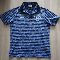 美品　アディダスゴルフ　メンズ　ポロシャツ　Lサイズ　迷彩　ボーダーのサムネイル