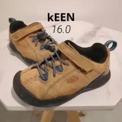 人気✨KEEN キーン ベージュ スエード スニーカー ベルクロ ブラウン 16