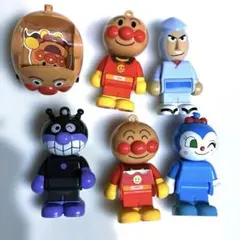 アンパンマンブロック　ブロックラボ　かつぶしマン　コキンちゃん　アンパンマン号