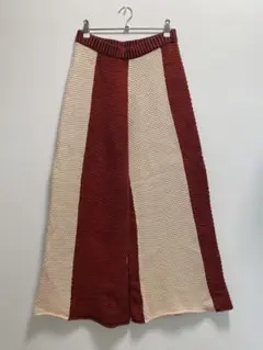 値下げ　ECKHAUS LATTA エコーズラッタ　ニットワイドパンツ