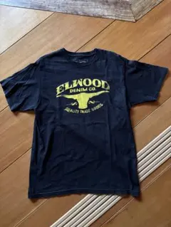 ELWOOD 黒 プリントロゴ Tシャツ Lサイズ