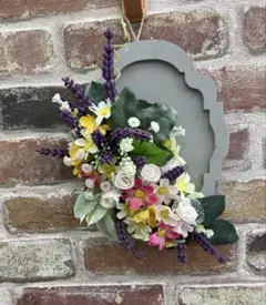 フラワーアレンジメント リース 多色 造花