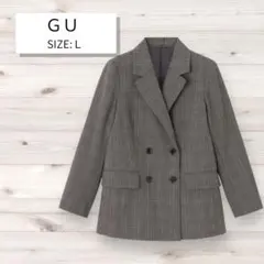 【新品タグ付】GU ダブルブレスト テーラードジャケット Ｌ
