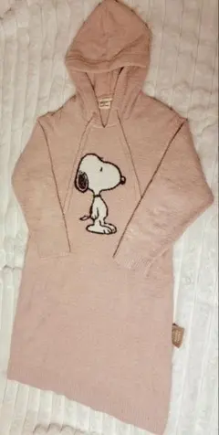 ジェラートピケ スヌーピー フードワンピース ルームウェア