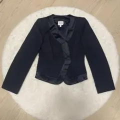 ARMANI COLLEZIONI ノーカラージャケット 40 ネイビーのサムネイル
