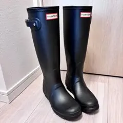 【23cm程度】HUNTER ロングレインブーツ UK4のサムネイル
