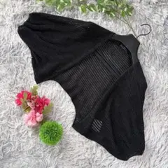 ✨LAUTREAMONT ✨サイズ38(M) 半袖ボレロ カーディガン ブラックのサムネイル