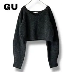 【ジーユー】Sサイズ　未使用　パフィータッチニット　オフショル　ショート丈