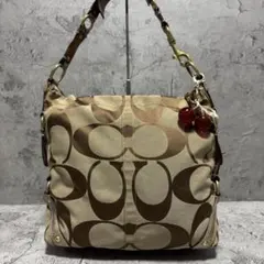 COACH Y2K Turnlock Signature ShoulderBag