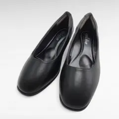 美品 Ange Passe アンジュパッセ ブラック レザーパンプス 24