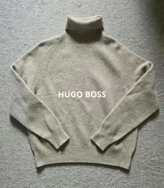 HUGO BOSS　イタリア製　タートルネック ニット セーター ベージュ