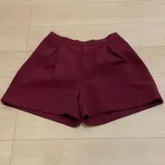 GU タックショートパンツ XL ワイン色