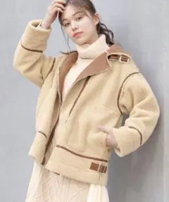 Heather ヘザー／リバーシブルボアライダースジャケット／ムートンコート