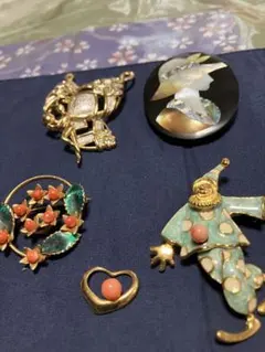 ヴィンテージブローチセット