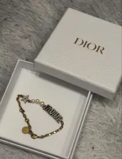 Dior ゴールド パール ブレスレット